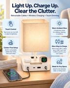 FlexTurtle Calm 7-in-1 Bedside Charging Station Lamp