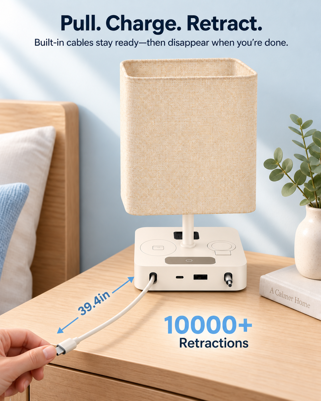 FlexTurtle Calm 7-in-1 Bedside Charging Station Lamp